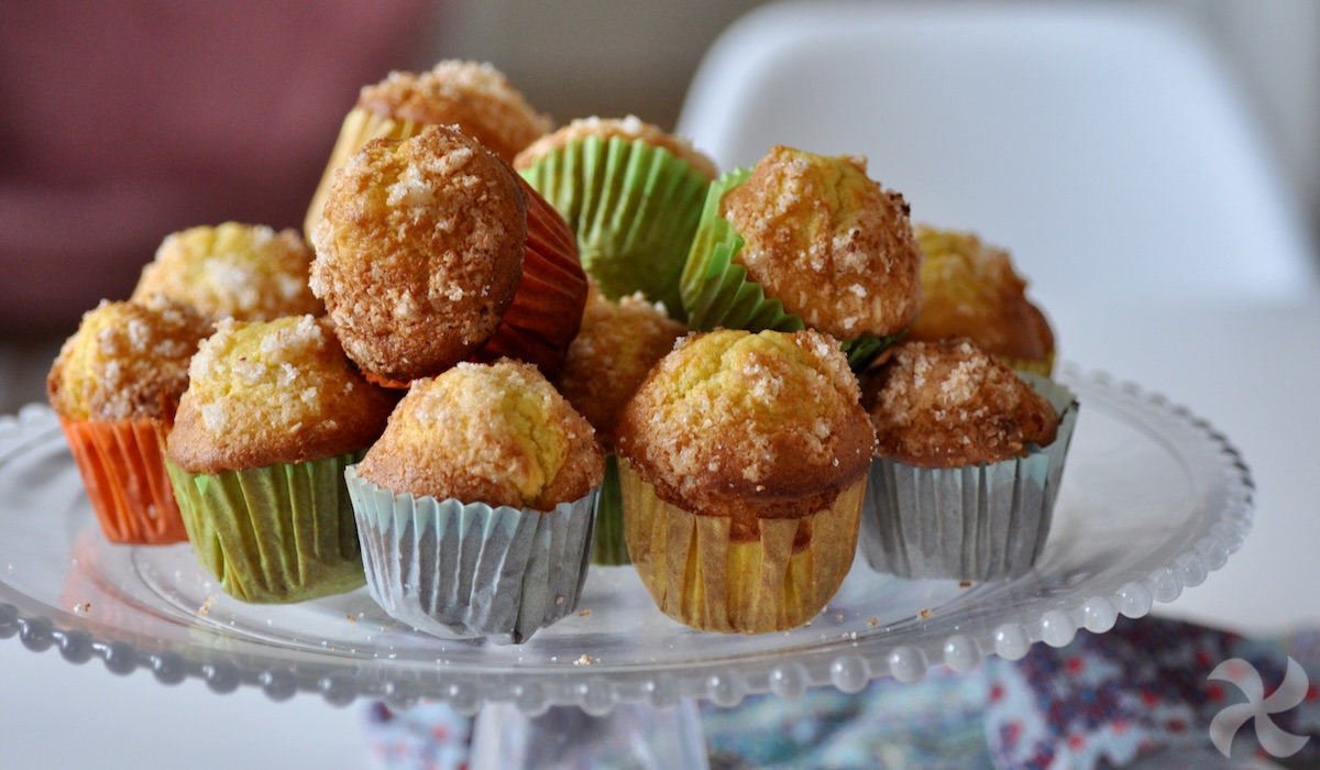 Magdalenas de coco y naranja