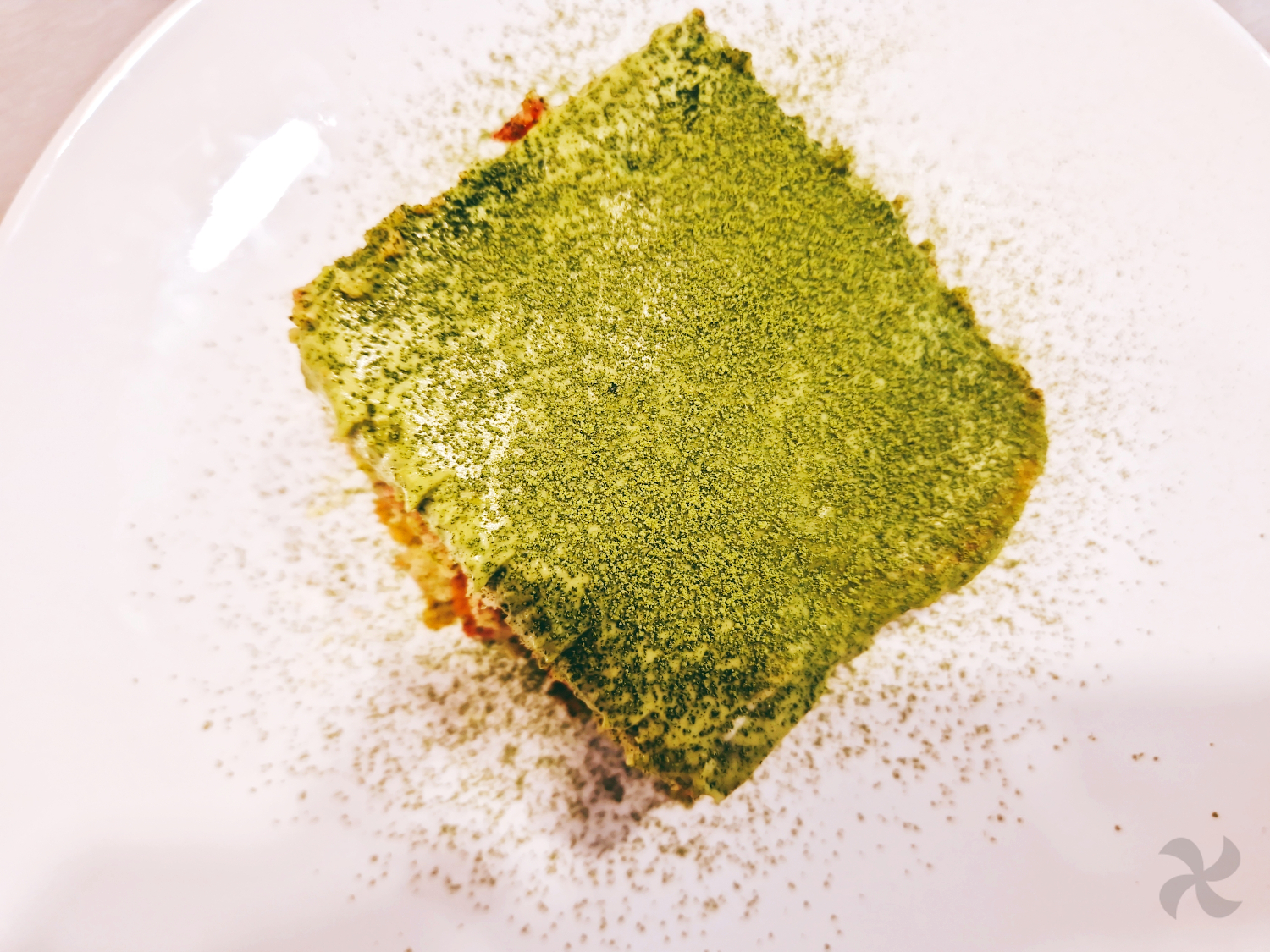 Tiramisú de té matcha y fresas