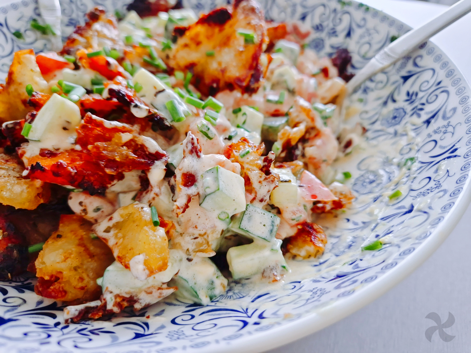 Ensalada de patatas crujientes