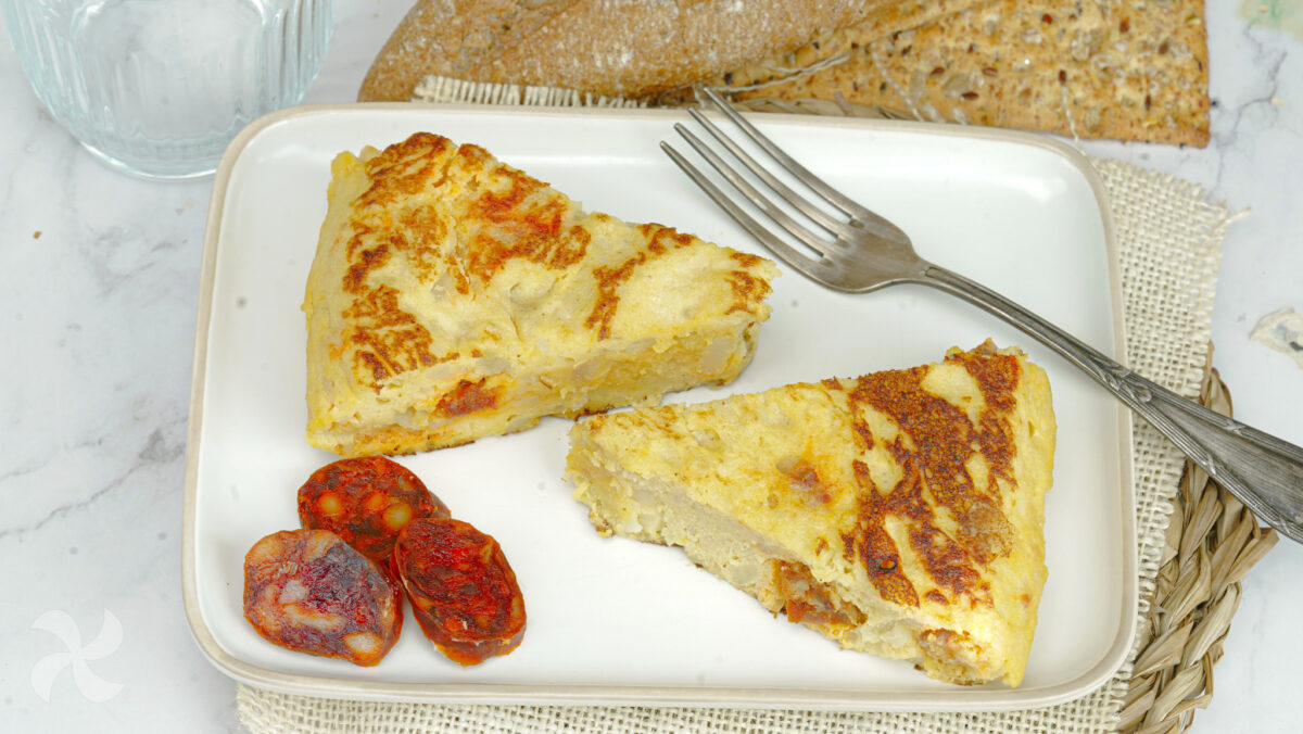 Tortilla de patata con chorizo