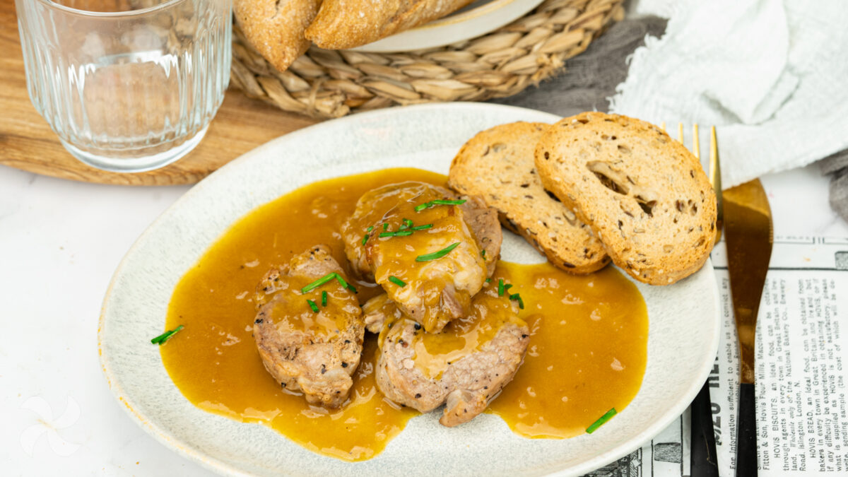 Solomillo de cerdo en salsa de naranja con Coca-Cola