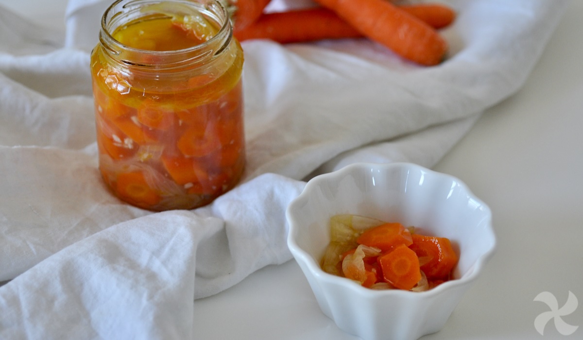 Aperitivo de zanahoria y cebolla agridulces