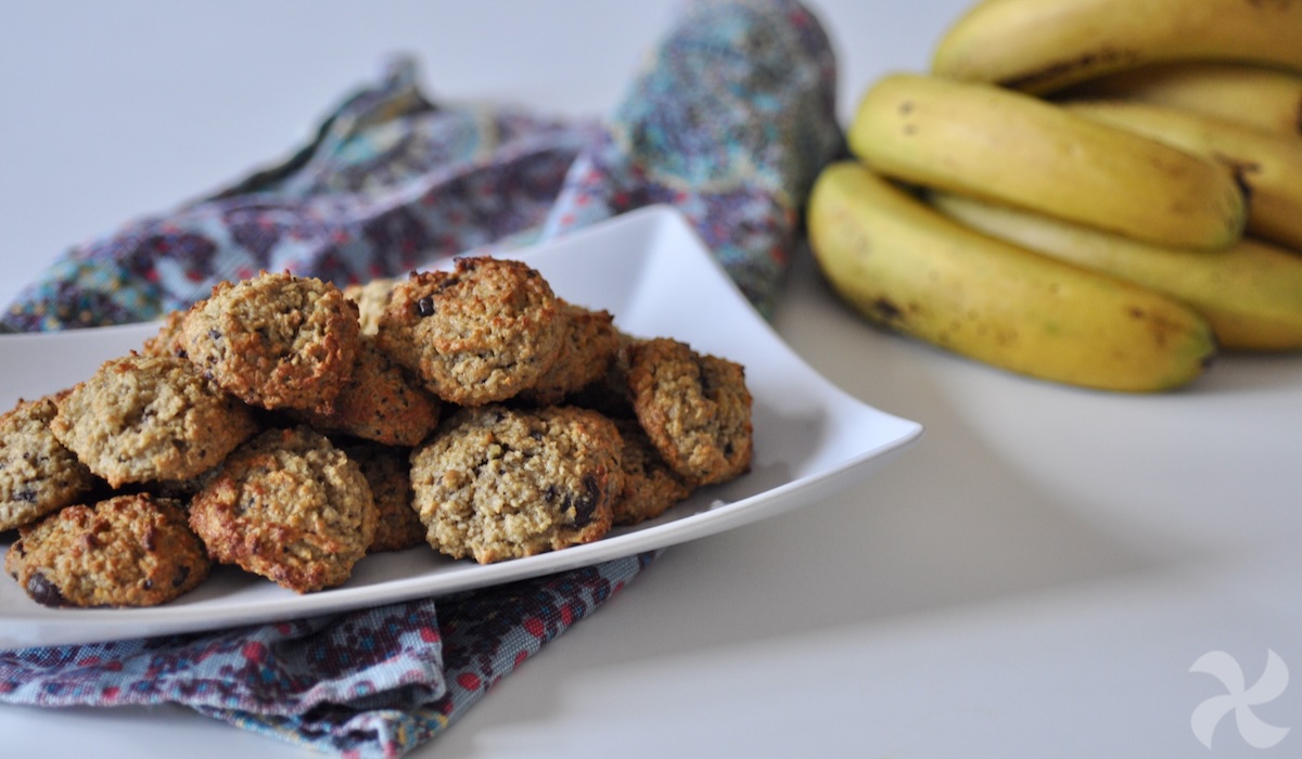 Galletas de plátano y copos de avena