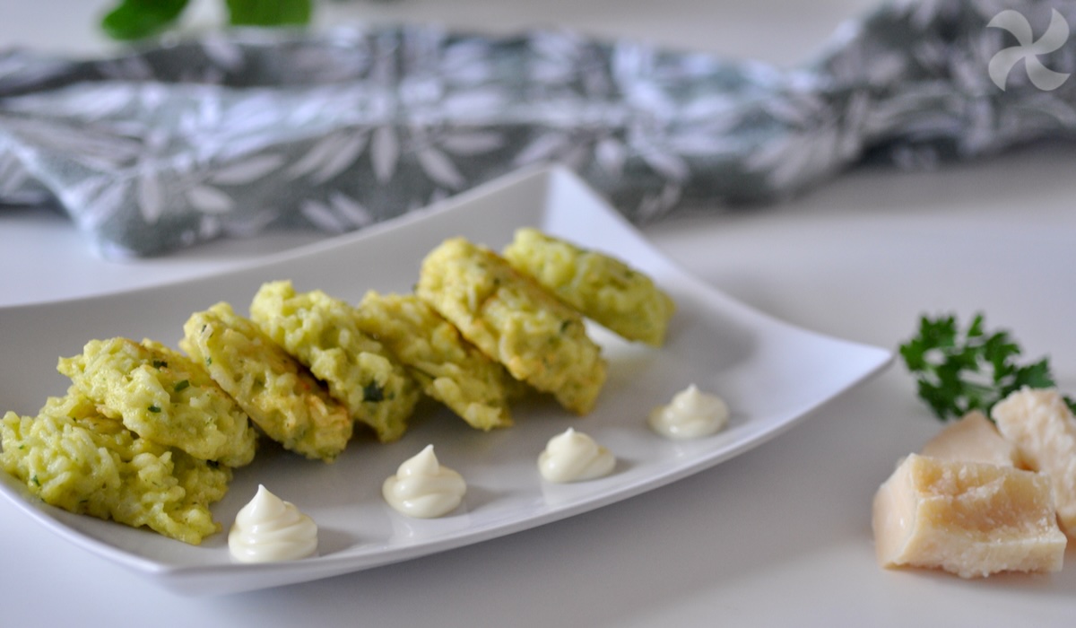 Tortitas de Parmesano y arroz