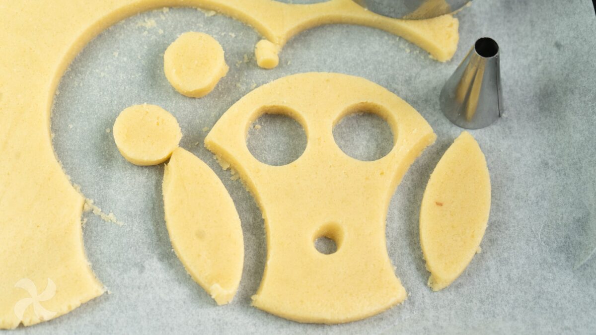 Galletas calavera de almendra y mantequilla