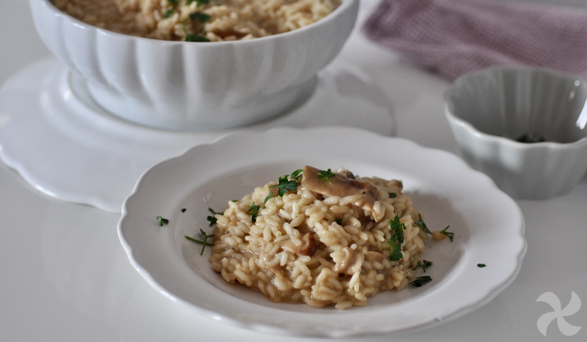 Risotto de setas deshidratadas