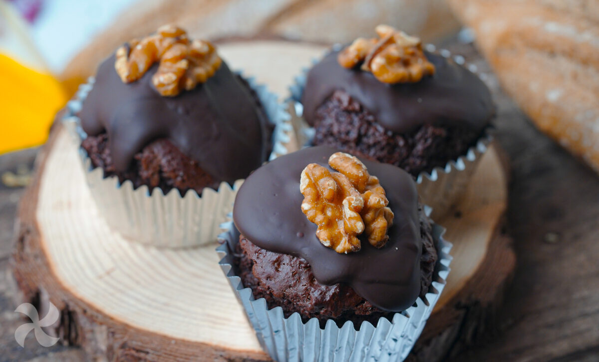 Magdalenas de chocolate borrachas