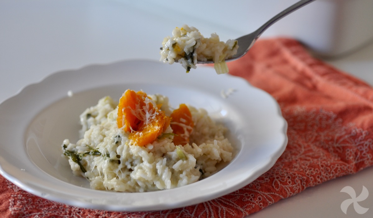 Risotto de lechuga y puerro