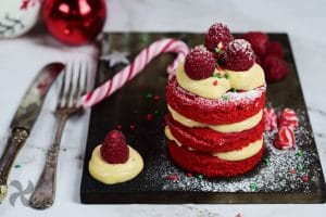 Bizcocho rojo de Navidad