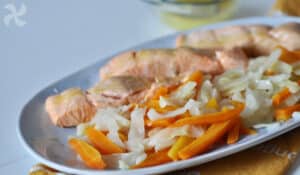 Salmón al vapor