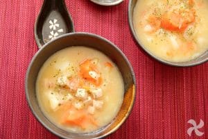 Sopa de verduras y chucrut