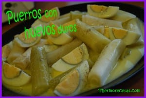 Receta Thermomix Puerros con Huevos Duros