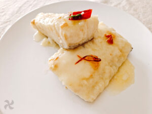 Bacalao al pil pil trufado