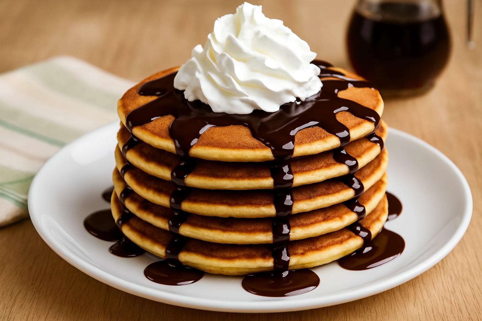 Receta de tortitas dulces: Deliciosas, esponjosas y con varias opciones de Presentación 2 Tortitas dulces con chocolate ynata