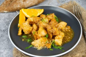Pechuga de pollo a la naranja