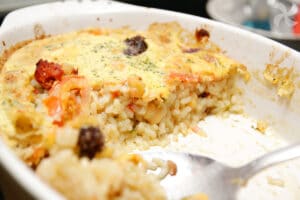 Arroz al horno con costra y carne de barbacoa 2