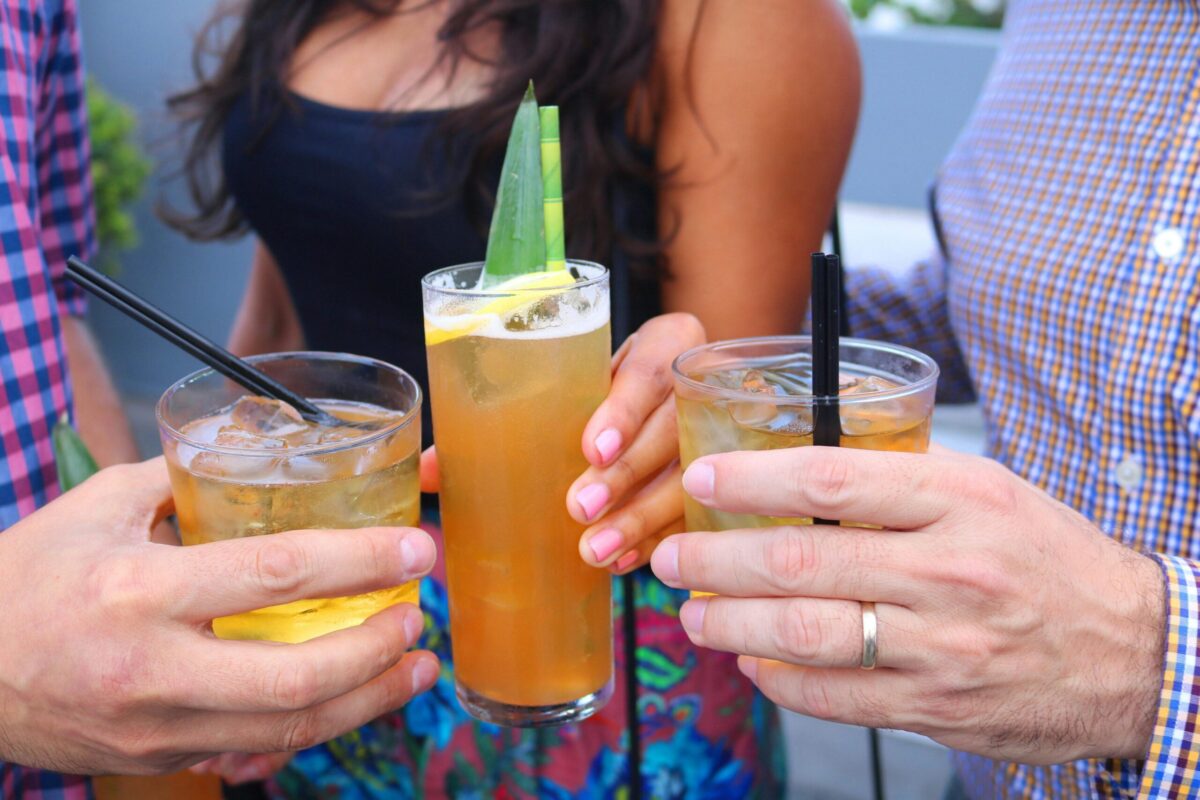 bebidas de té frío