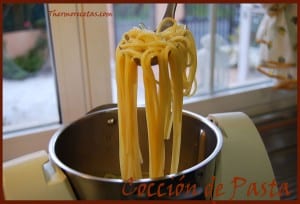 REceta thermomix cocción de pasta