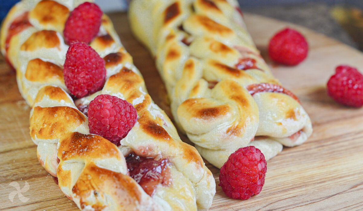 Trenzas rellenas de pan brioche