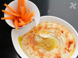 Hummus de cebolla caramelizada
