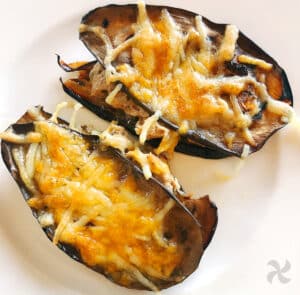Berenjenas rellenas con atún y queso crema