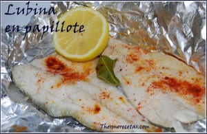 Receta Thermomix Lubina en papillote