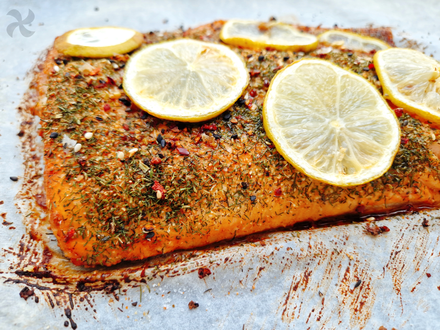 Salmón al horno con cítricos