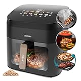 Cecotec Freidora de Aire sin Aceite - 8,5L - Plancha - Grill - Doble Resistencia - Ahumador Integrado - Air Fryer Cecofry&Grill Smokin' 8500. 2200W, Temperatura Regulable 40-200°C, 10 Menús