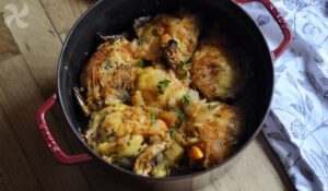 Pollo con cerveza