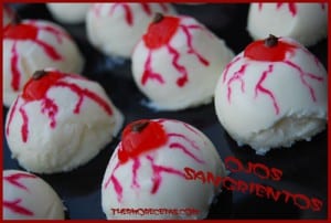 Receta thermomix Halloween Ojos Sangrientos