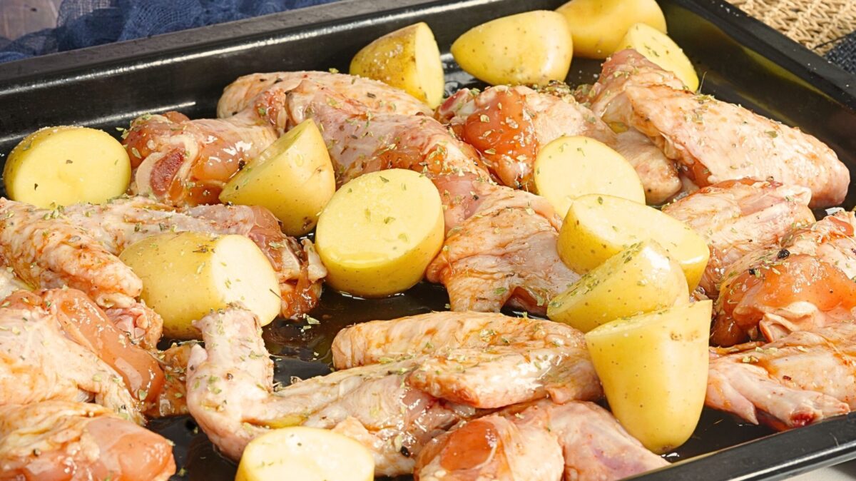 Alitas de pollo a la naranja y marinadas con soja
