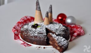 Bizcocho de chocolate para Navidad