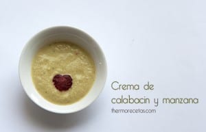 Crema de calabacín y manzana