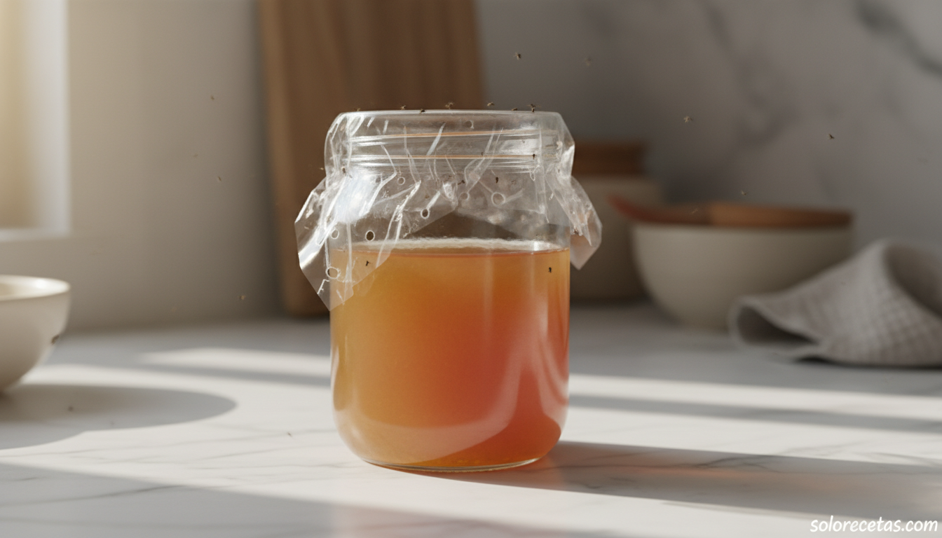 Cómo espantar moscas de la comida: 8 remedios naturales que funcionan 17 Trampa casera de vinagre de manzana para atrapar moscas en la cocina