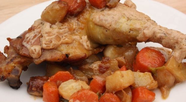 Pollo con mostaza