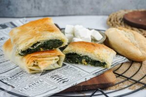 Paquetes de espinacas con queso feta