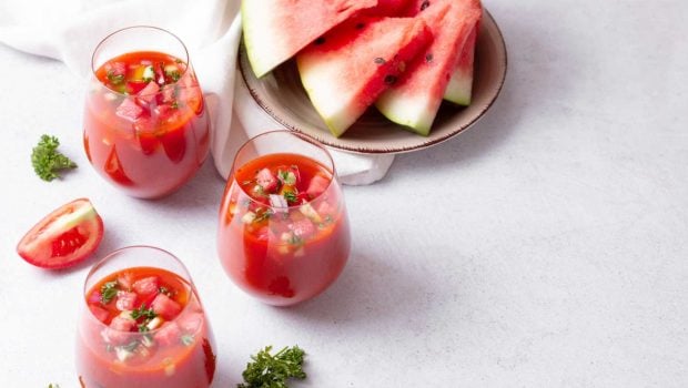 Gazpacho de sandía en Thermomix