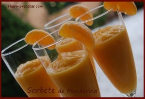 REceta thermomix sorbete de mandarina