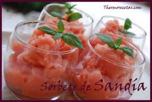 Receta Facil Sorbete de Sandía