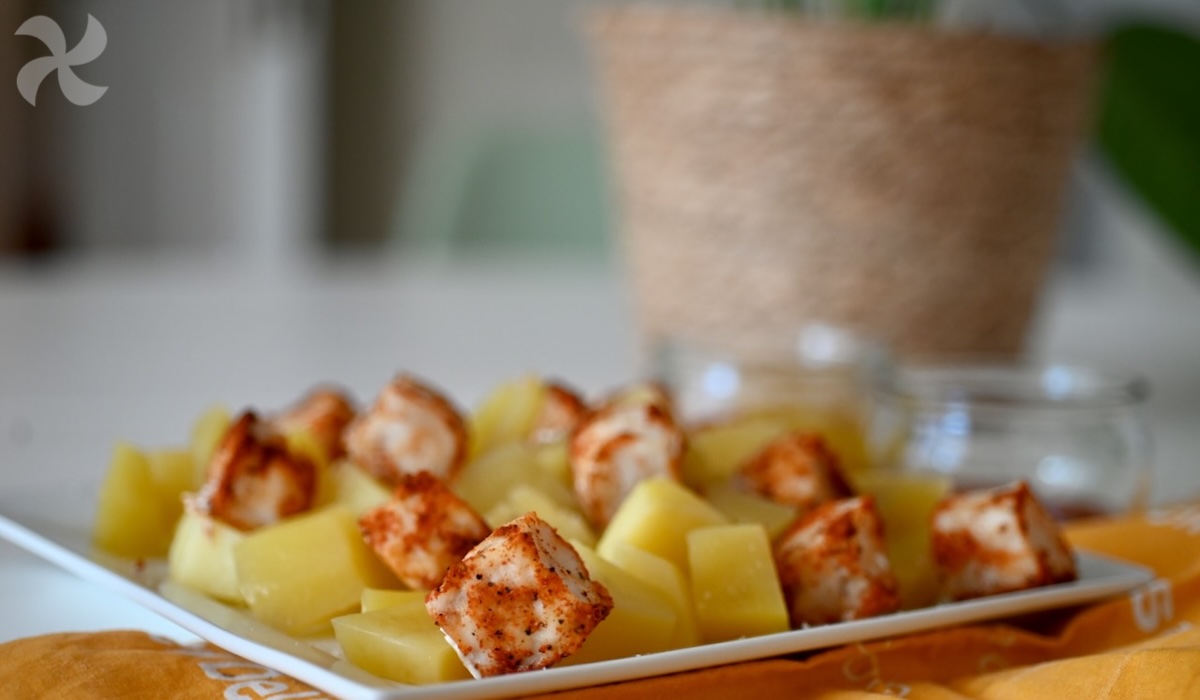 Entrante de merluza con patatas en Thermomix