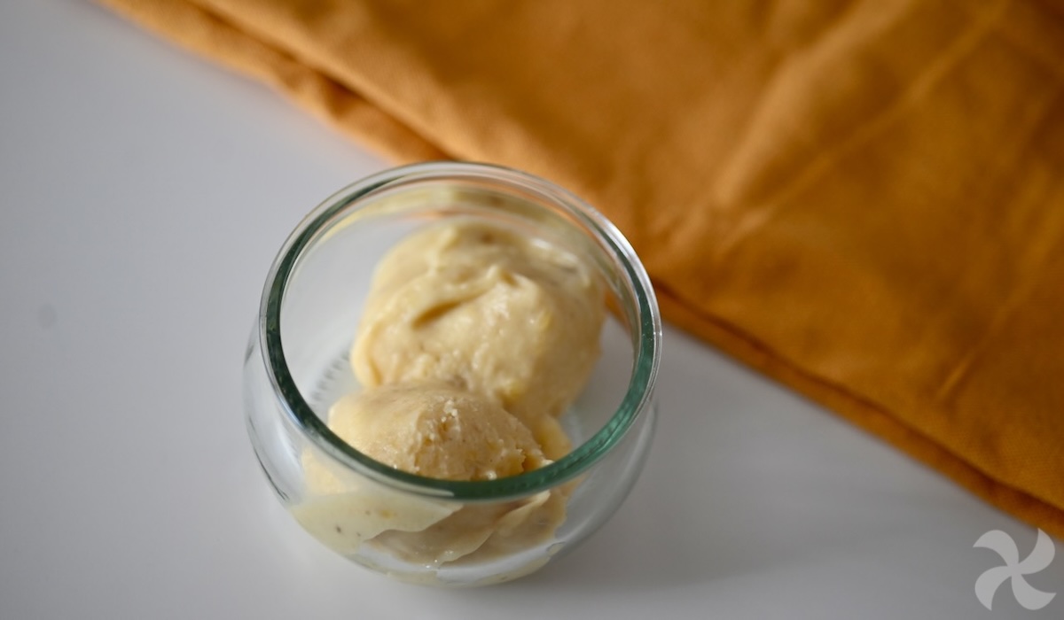 Helado de plátano y mango en Thermomix