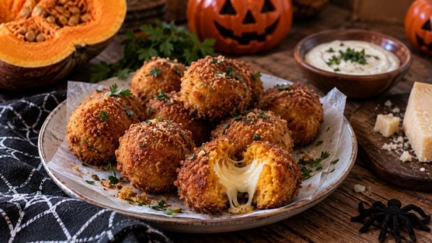 Albóndigas de calabaza rellenas de mozzarella, cómo hacerlas paso a paso