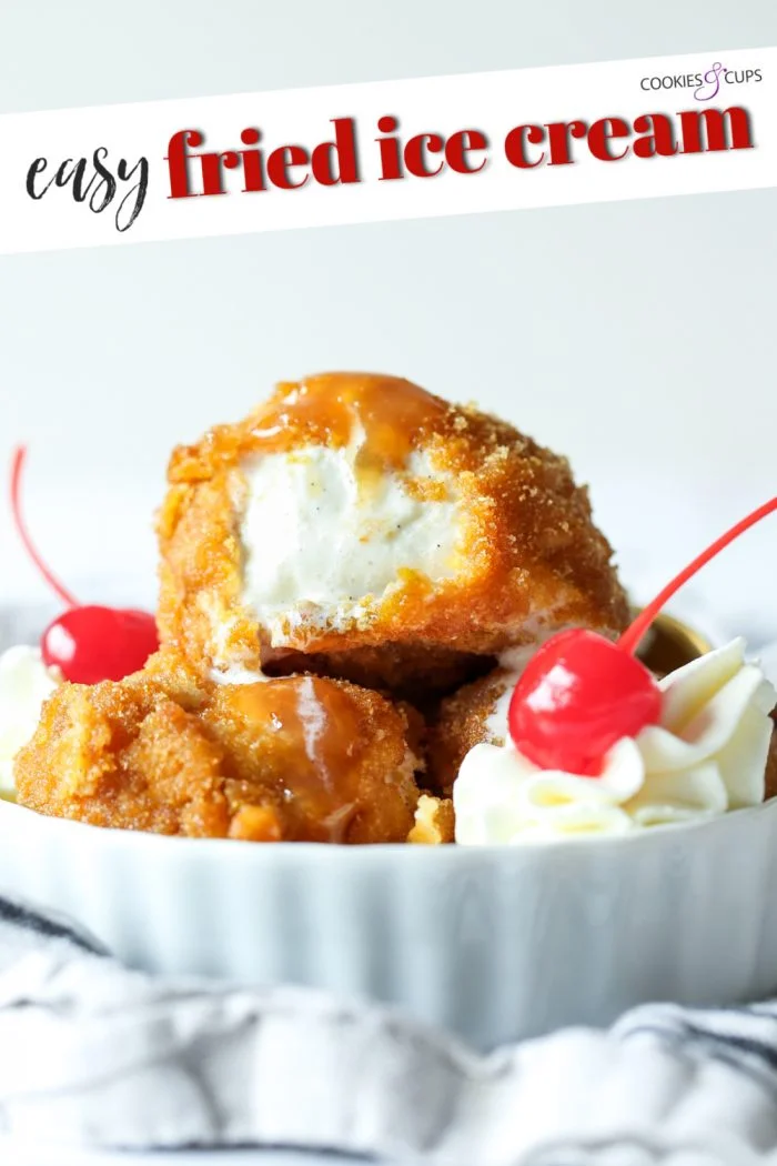 Receta de helado frito casero