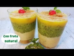 Batido de frutas🥝🍌🍑 muy rico, con batidora y en Monsieur Cuisine y Thermomix
