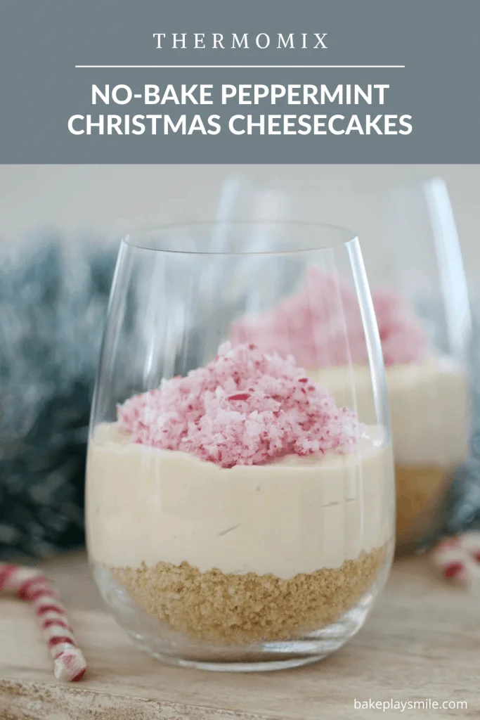 Cheesecakes navideños con menta sin hornear Thermomix