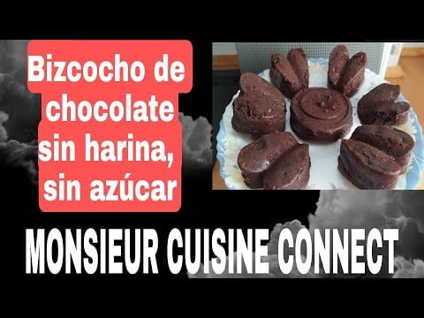 Cómo hacer BIZCOCHO FIT de chocolate 🍫 SIN HARINA, SIN AZÚCAR -MONSIEUR CUISINE CONNECT