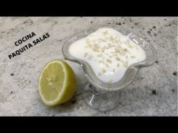DELICIOSO MOUSSE DE YOGUR DE LIMONcon thermomix/RECETA FACIL/COCINA PAQUITA SALAS