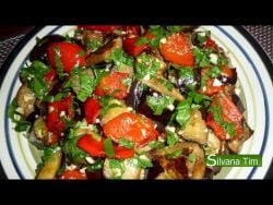 Ensalada de BERENJENAS ASADAS. Receta VEGETARIANA.
