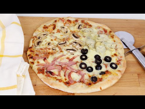 🍕🍕PIZZA 4 ESTACIONES CON THERMOMIX🍕🍕| Masa de pizza casera | Receta fácil