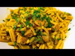 Guiso de pasta al curry – Receta macrobiótica